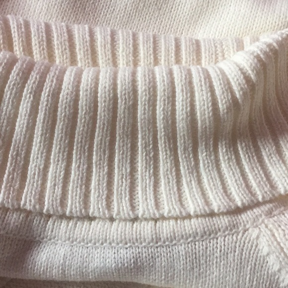 IVORY TURTLENECK SOFT SWEATER DRESS - Picture 6 of 8